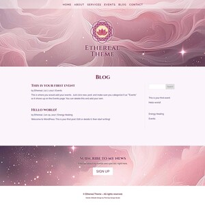 Ethereal Divi-tema: Rosa webbmall för psykiker och healers bild 4