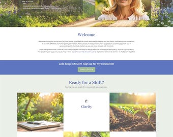 Wix Website Template: Life Coach Theme with Newsletter & Booking