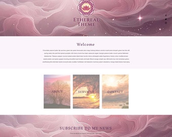 Feminine Wix Template | Psychics and Energy Healers  | Beauty | Pink & Cream Website Template