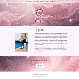 Ethereal Divi-tema: Rosa webbmall för psykiker och healers bild 2
