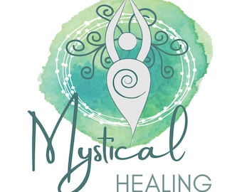 Divine Feminine Logo Template: Mystical Healing Symbol (Canva DIY)