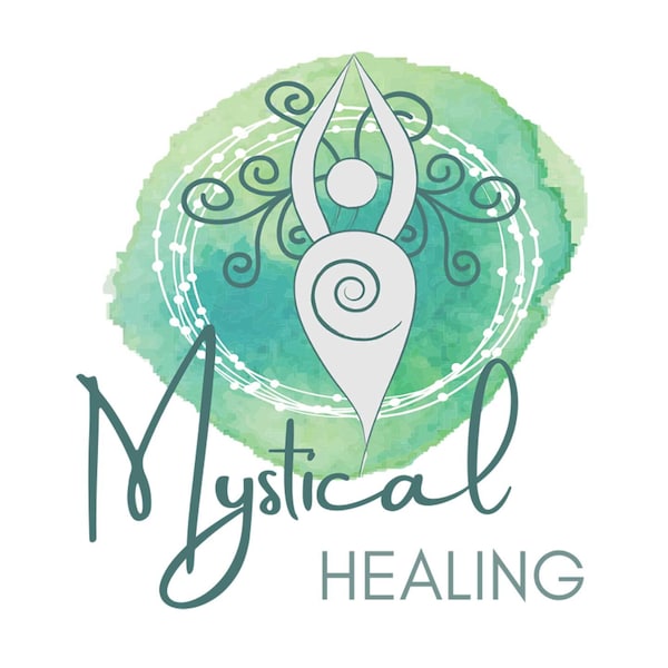 Mystical Healing Divine Feminine Symbol Canva Logo Template, Branding, DIY Logo for Wellness and Beauty Entrepreneurs