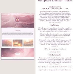 Ethereal Divi-tema: Rosa webbmall för psykiker och healers bild 8