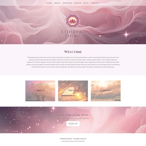 Feminine Divi Theme for WordPress - Psychics and Energy Healers, Beauty, Divi Premade Layouts, Pink Website Template