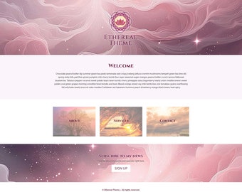 Feminine Divi Theme for WordPress - Psychics and Energy Healers, Beauty, Divi Premade Layouts, Pink Website Template