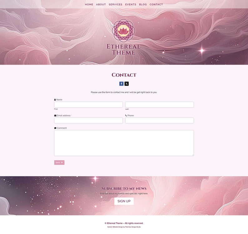Ethereal Divi-tema: Rosa webbmall för psykiker och healers bild 6