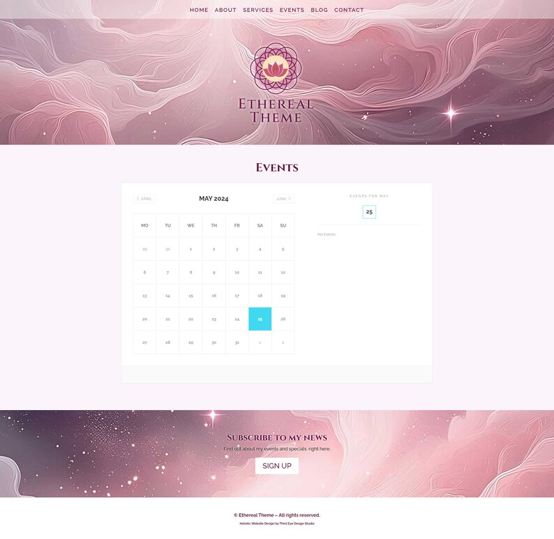 Ethereal Divi-tema: Rosa webbmall för psykiker och healers bild 5