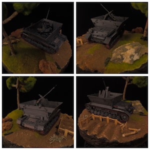 Realistic Model German Flak Tank(FlakPanzer 1-FlakPanzer 3-Mobelwagen-Ostwind-Wirbelwind)