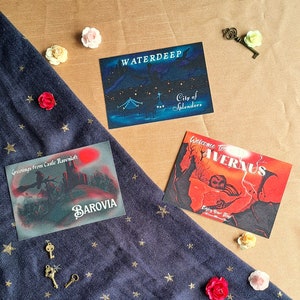Dungeons and Dragons - Waterdeep, Barovia and Avernus D&D Art Postcards