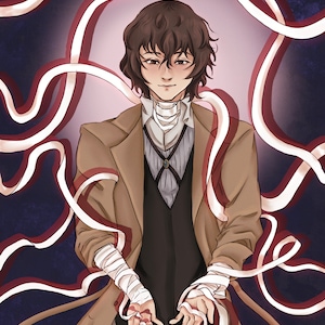 Bungo Stray Dogs Chuuya and Dazai Corruption Art Prints