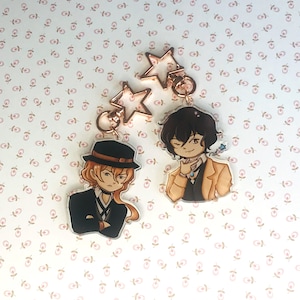 Bungo Stray Dogs Dazai/Chuuya Chibi Keyrings
