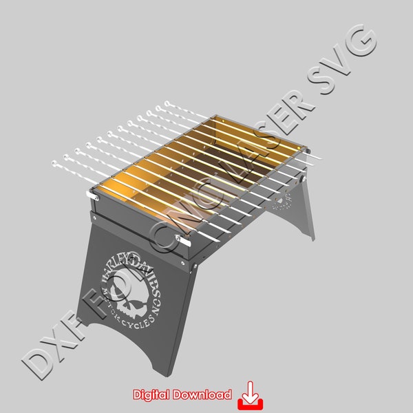 Folding Grill, barbecue, skewer Dxf Dowland, BBQ Grill, Fire pit Collapsible grill , DXF file plasma, laser cutting Dxf, Svg, Dwg