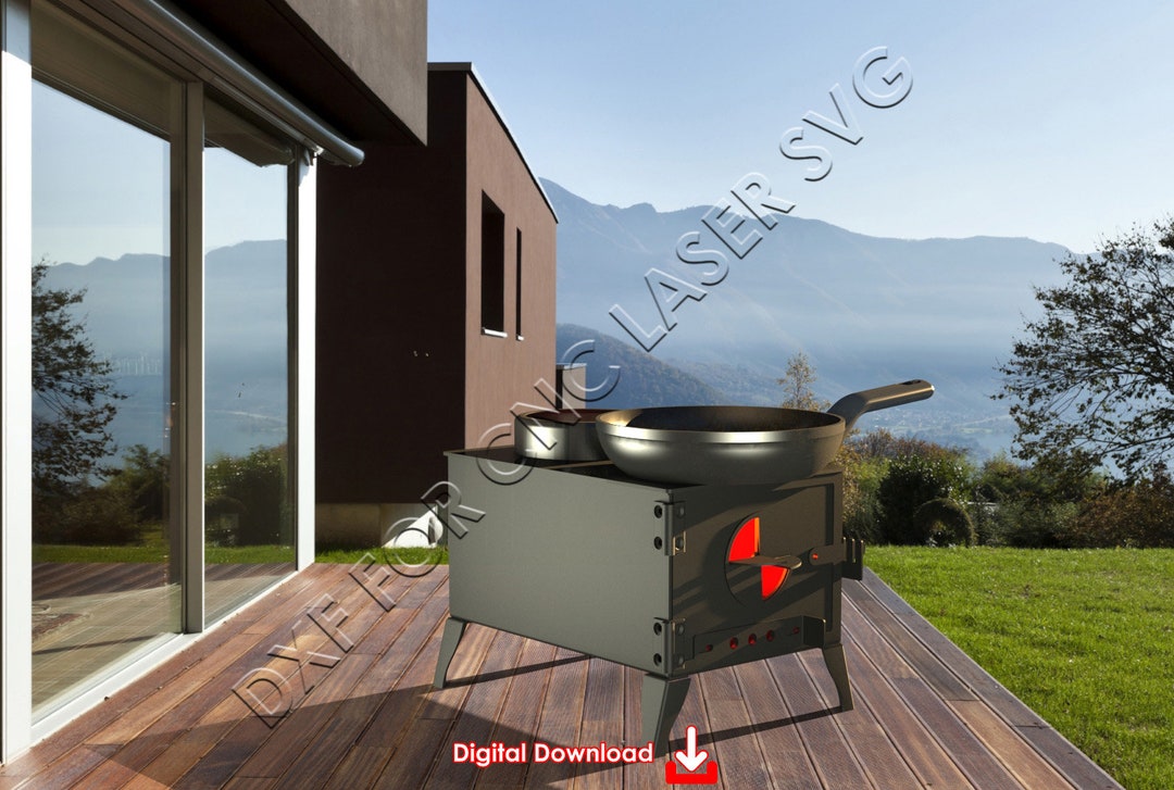 Camping Wood Stove Dxf / Tent Stove Dxf / Wood Stove Digital File