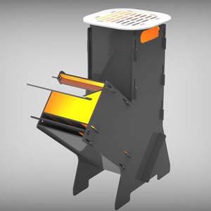 Minuteman K Rocket Stove DIY Parts Kit – Steel, Portable, Weld-Yourself, Model K-01