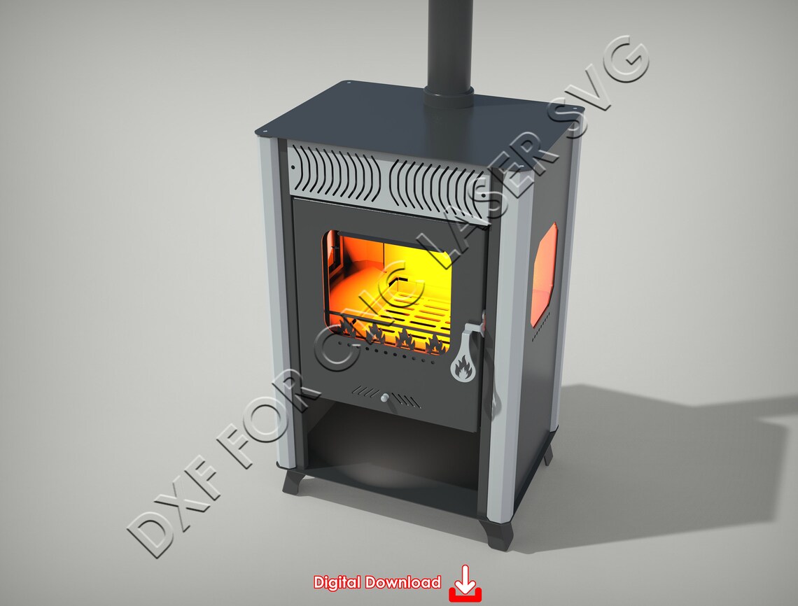 Fireplace Wood Stove Stove Dxf File Fireplace Dxf File Fireplace