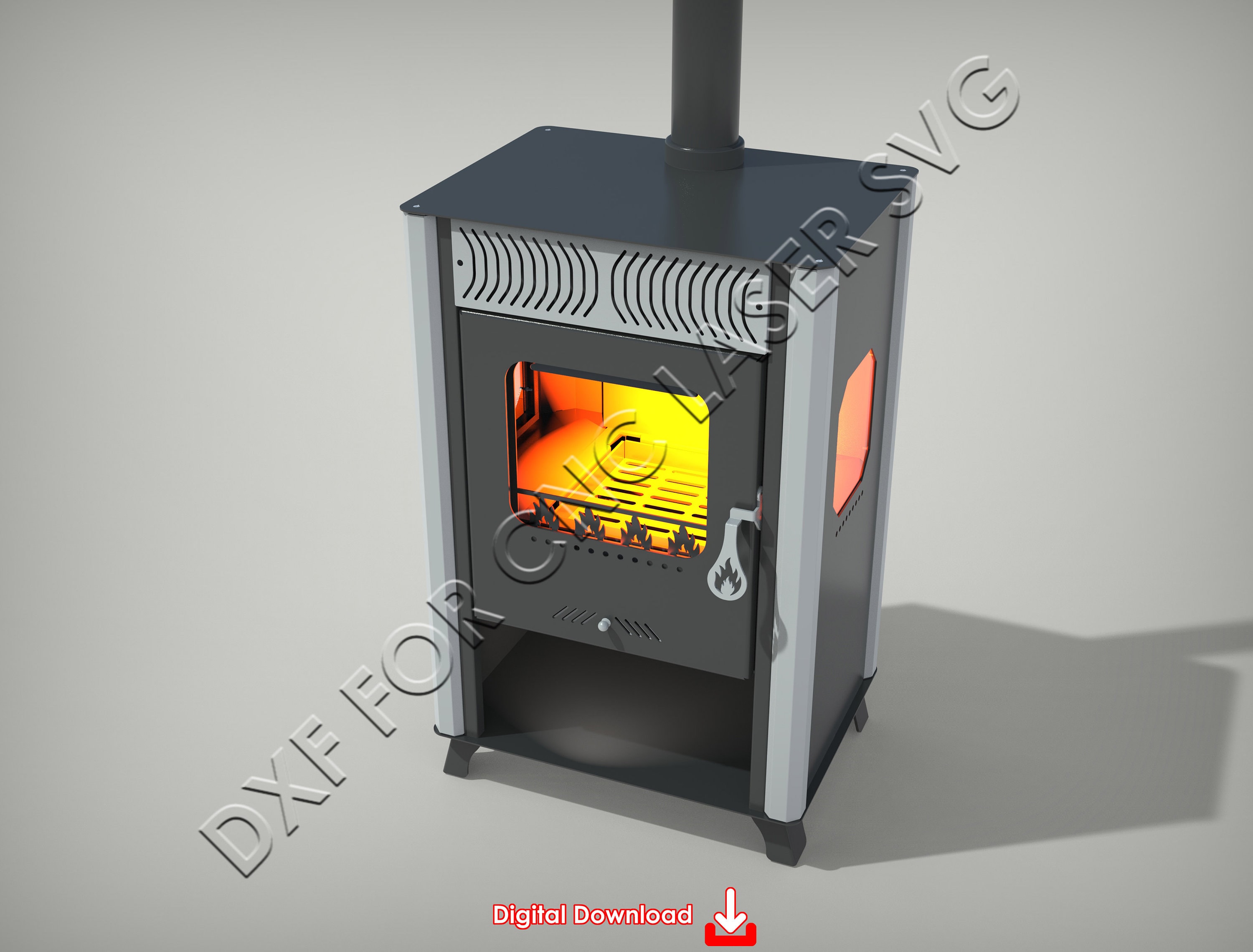 Fireplace Wood Stove Stove Dxf File Fireplace Dxf File Fireplace