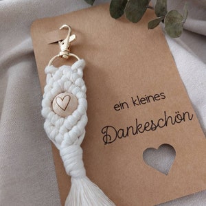 Makramee Schlüsselanhänger, Geschenk, kleines danke, Paten, Trauzeugen