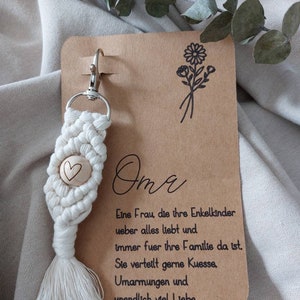 Makramee Schlüsselanhänger, Geschenk, Oma, Weihnachten,