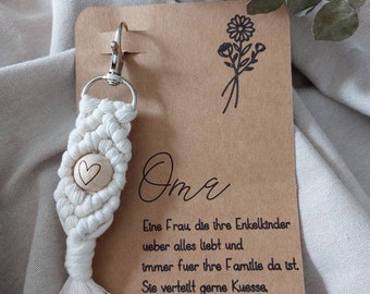 Macrame keychain, gift, grandma, Christmas,