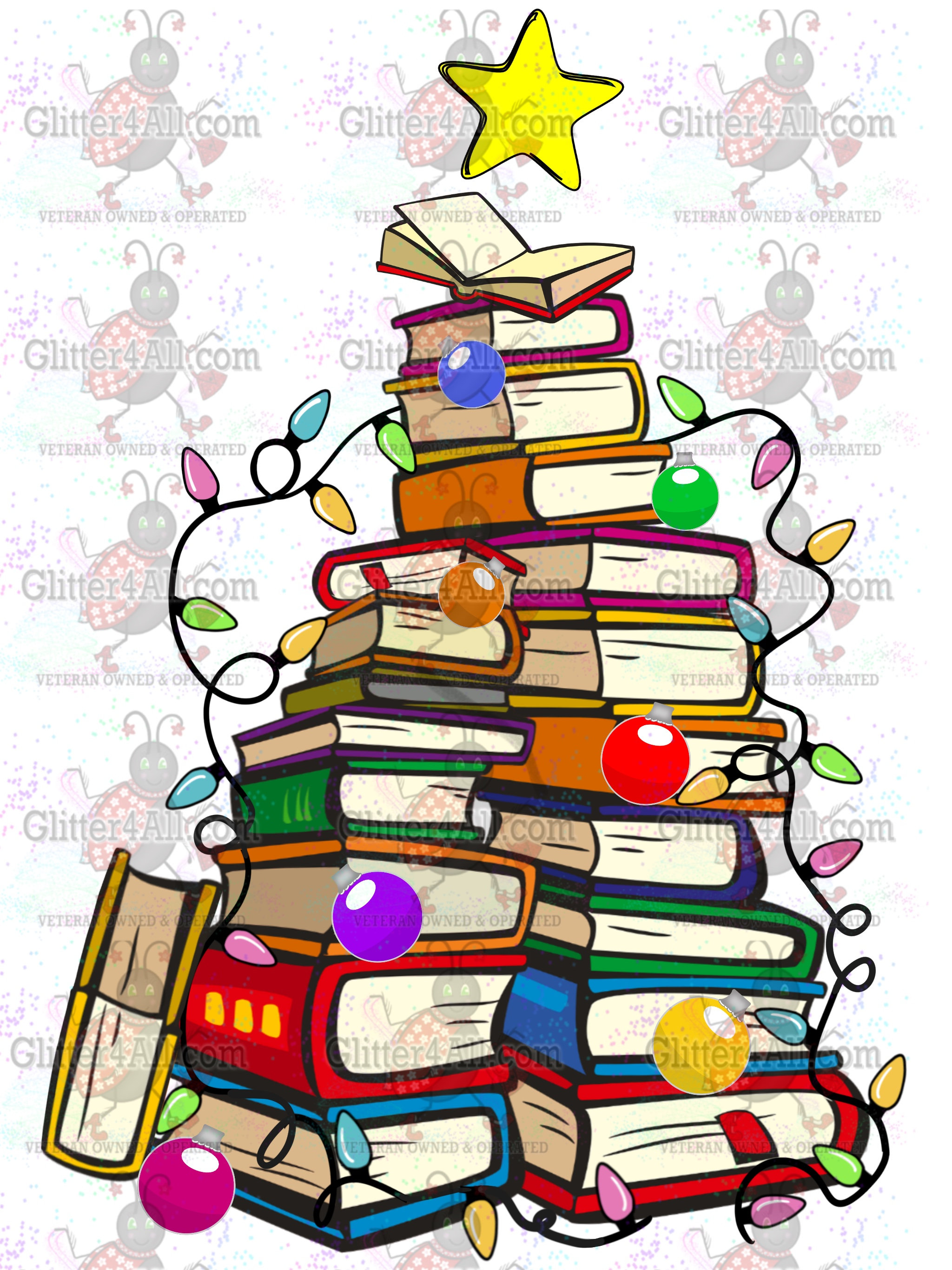 Stacked Books Christmas Tree Etsy