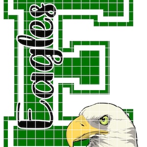 Carta de Eagles Varsity con mascota