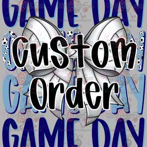 Game Day Stacked Coquette Bow Sports Custom Order