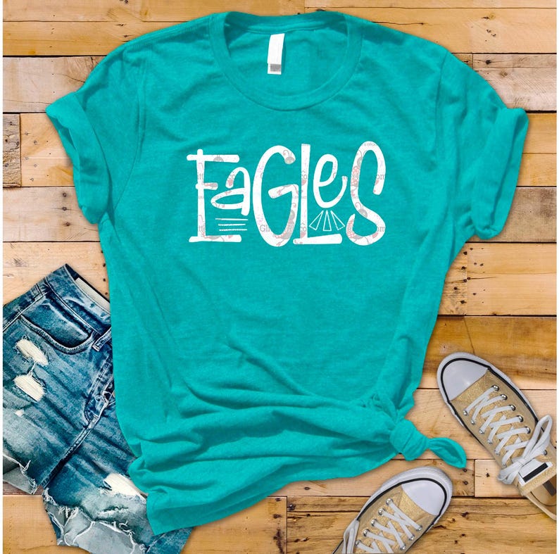 Eagles Doodle Letters Mascot Team White and Black Files - Etsy