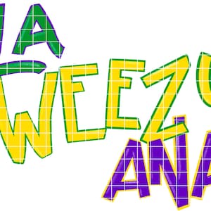 May include: A colorful graphic design with the text "LA WEezy ANA" in yellow, green, and purple letters.