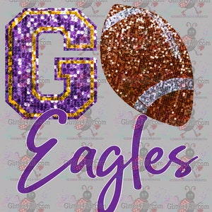 Ballon de football GO GO à paillettes imitation or violet