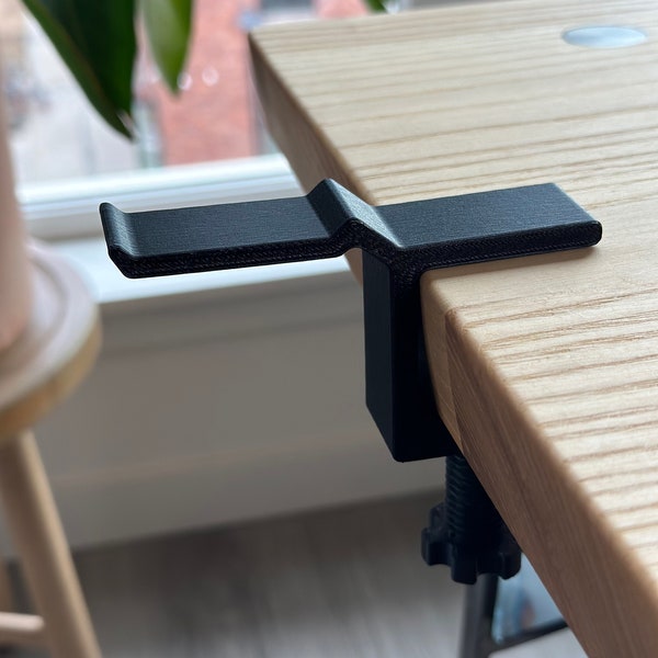 Headphone Holder for Desk or Table - Under Desk, Headphone Hanger, Desk Organizer, 3D Printed