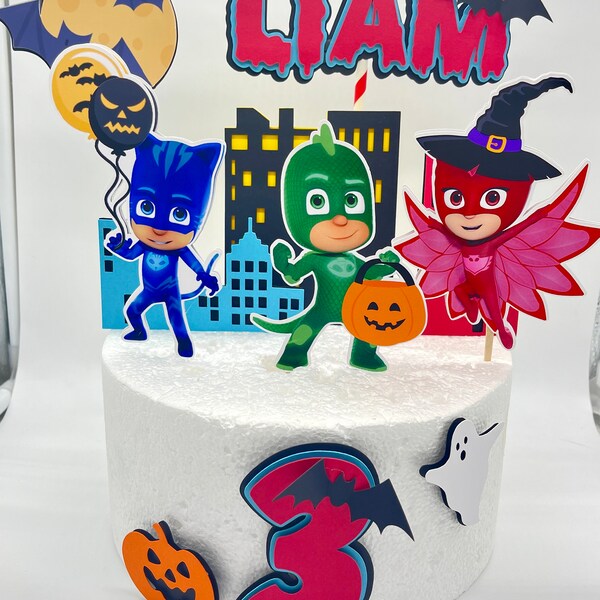 Pj Masks Cake Topper Etsy Australia