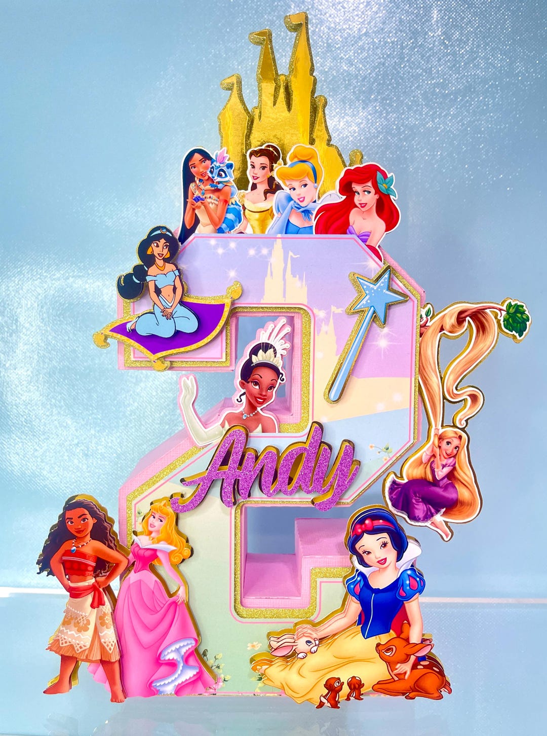 Custom 3D Princess Numbers and Letters for Themed Parties - Etsy