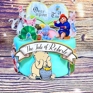 Storybook Cake Topper - Fairy Tale Birthday Decor - Custom Kids Party Topper - Book Character Cake Decoration - Personalized Party Topper
