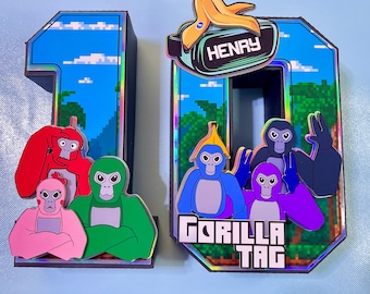 Gorilla Party Decor - Gorilla  3D Number - Gorilla  Decorations