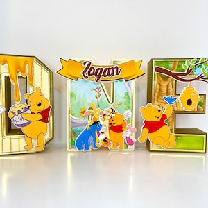 Décoration événementielle Winnie l'ourson 3D pour bébé