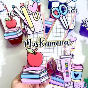 Regalo de agradecimiento para maestros: regalo de fin de año para maestros, regalo para maestros, decoración para maestros, letras en 3D, regalo personalizado para maestros