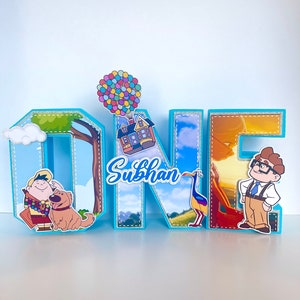 Pixar UP Movie Letter 3D - UP Party Decor