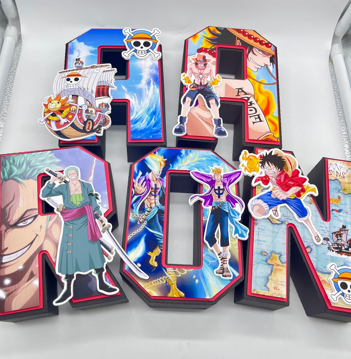 Anime 3D Letters Anime Party Decor Anime Birthday - Etsy