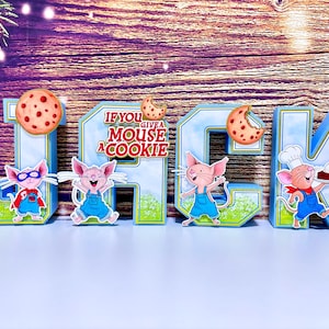 If You Give a Mouse a Cookie 3D Letters: Personalized Book Character Party Decor