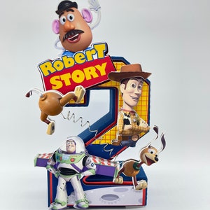 Número o letra 3D Toy Story - Decoración de fiesta de Toy Story - Decoración de cumpleaños