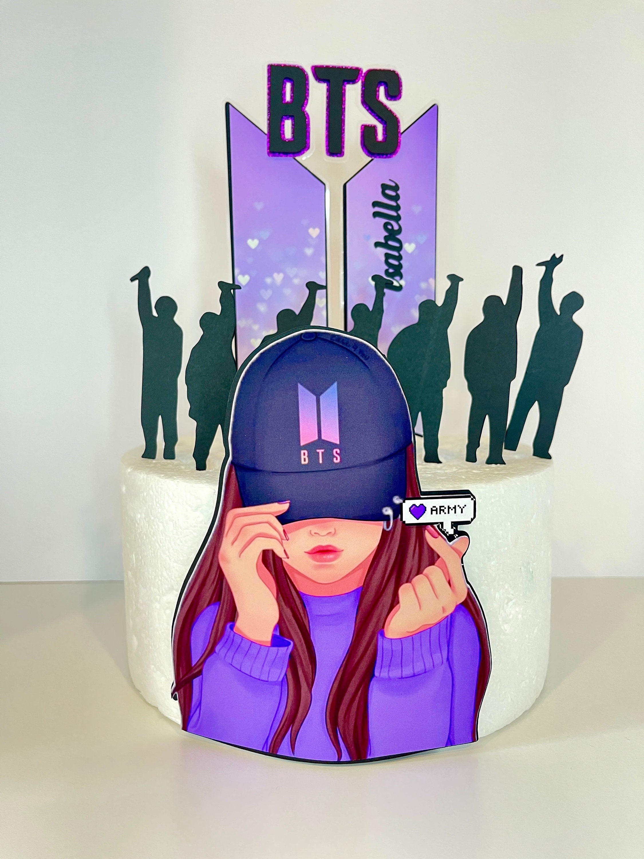 BTS Army Girl Cake Topper -  Portugal