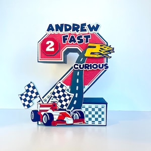 Two Fast 2 Curious 3D Letter - Two Fast Birthday Decor - 2nd Birthday