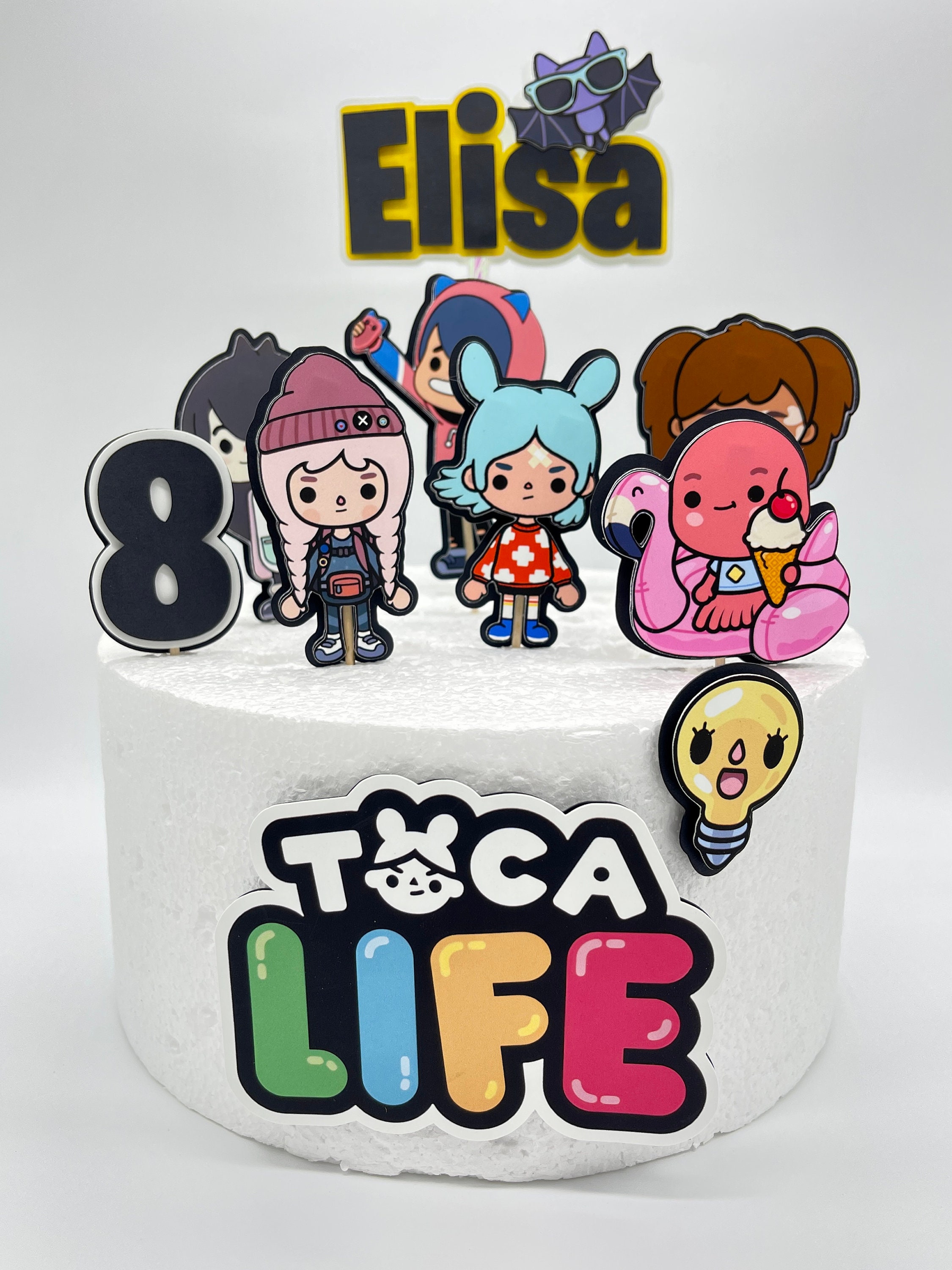  Cakecery Toca Life World Edible Cake Image Topper Personalized  Birthday Cake Banner 1/4 Sheet : Grocery & Gourmet Food