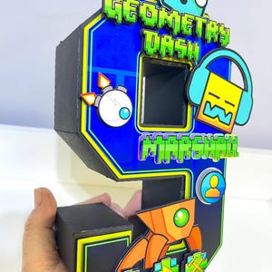 Geometry Dash 3D Number or Letter: Gamer Party Decor - Etsy