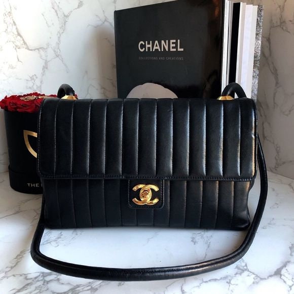 Chanel Classic Single Medium Flap Vertical Lambskin Leather 