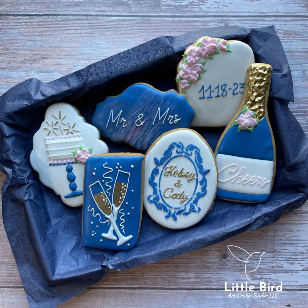 Wedding Shower Decorated Cookies, Wedding Cookies, Bridal Shower