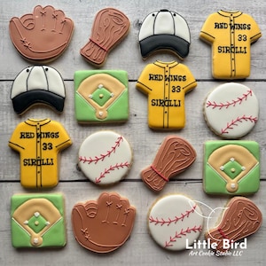 Baseball Decorated Cookies, Baseball Party, Custom Cookies, Party Favors, Sport Cookies, Personalized Cookies, Jersey Cookies, Luxury Gift