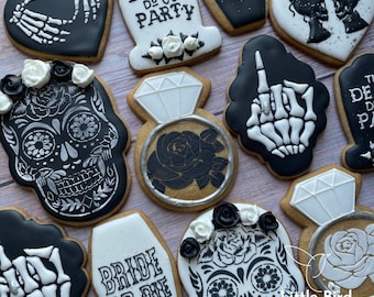 Till Death Do Us Party Bachelorette Cookies, Bride To Be, Bridal Shower Decorated Cookies, Wedding Cookies, Party Favors, Custom Cookies