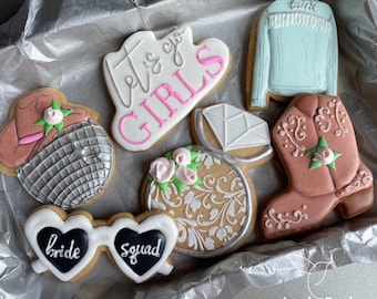 Disco/Rodeo Bachelorette Party Cookies, Bridal Shower Decorated Cookies, Wedding Cookies, Party Favors, Custom Cookies, Personalized Cookies