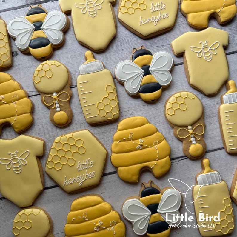 A Little Honeybee Decorated Cookies, Honey Bee Themed Cookies, Baby ...